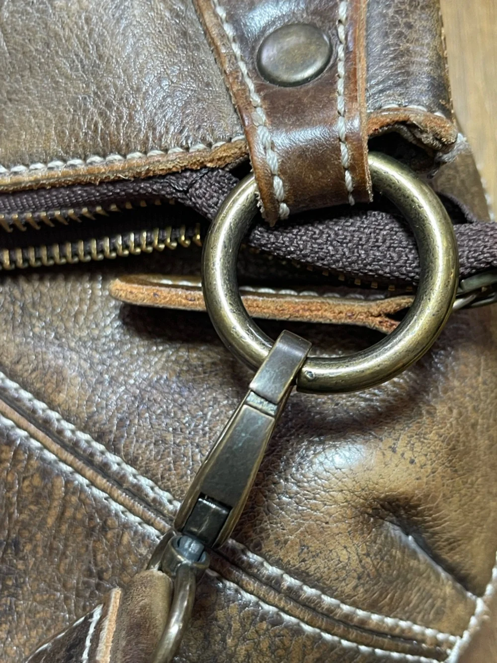 Bed Stu Tahiti fold over brown leather bag - Picture 13 of 13